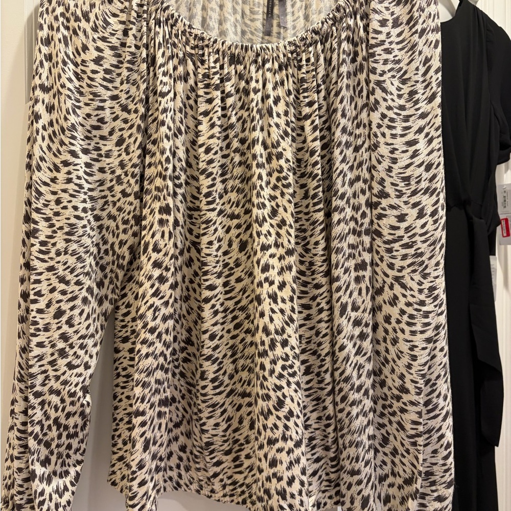 Anthropologie Monochrome Patterned Blouse